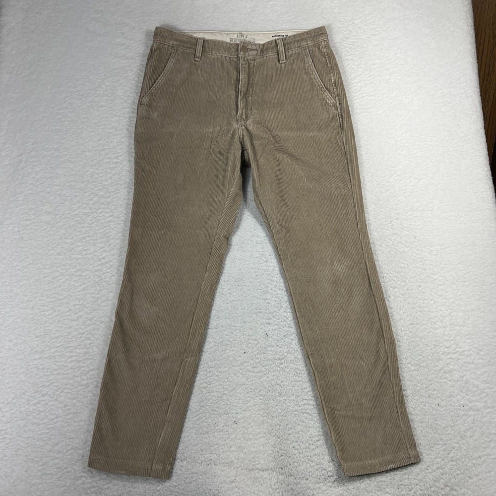 Levis XXChino Authentic Fit Corduroy Mens Size 34x34 (34x30) Tan Business Casual